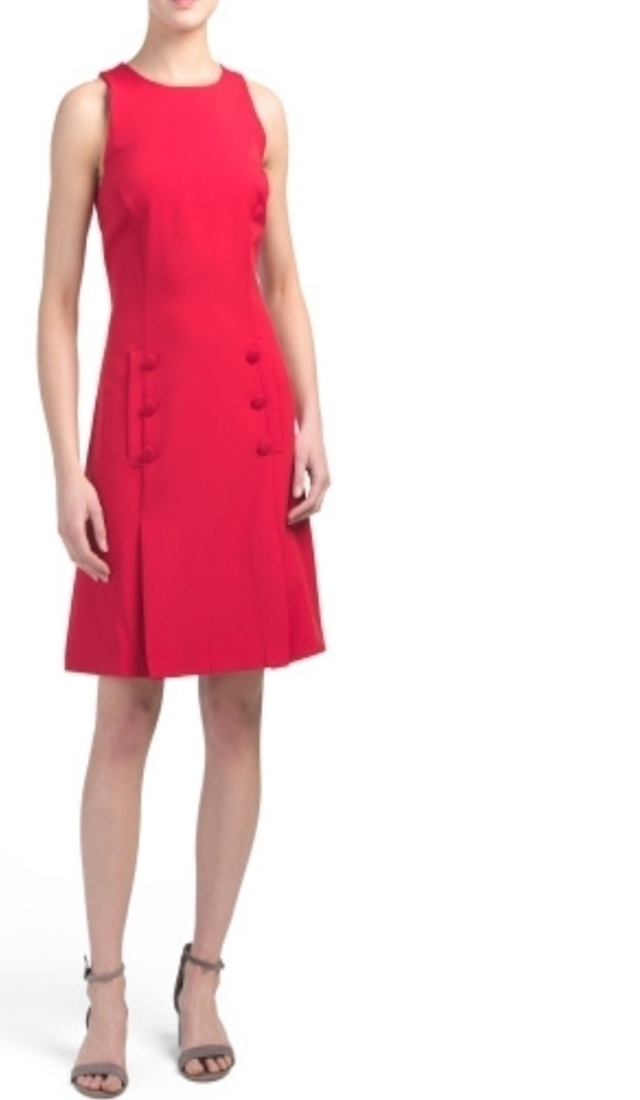 𝅺Vanessa Zani Sleeveless Button Detail Dress
